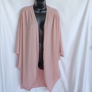 Pinkblush Dusty Rose Chiffon Maternity Kimono, OSFA